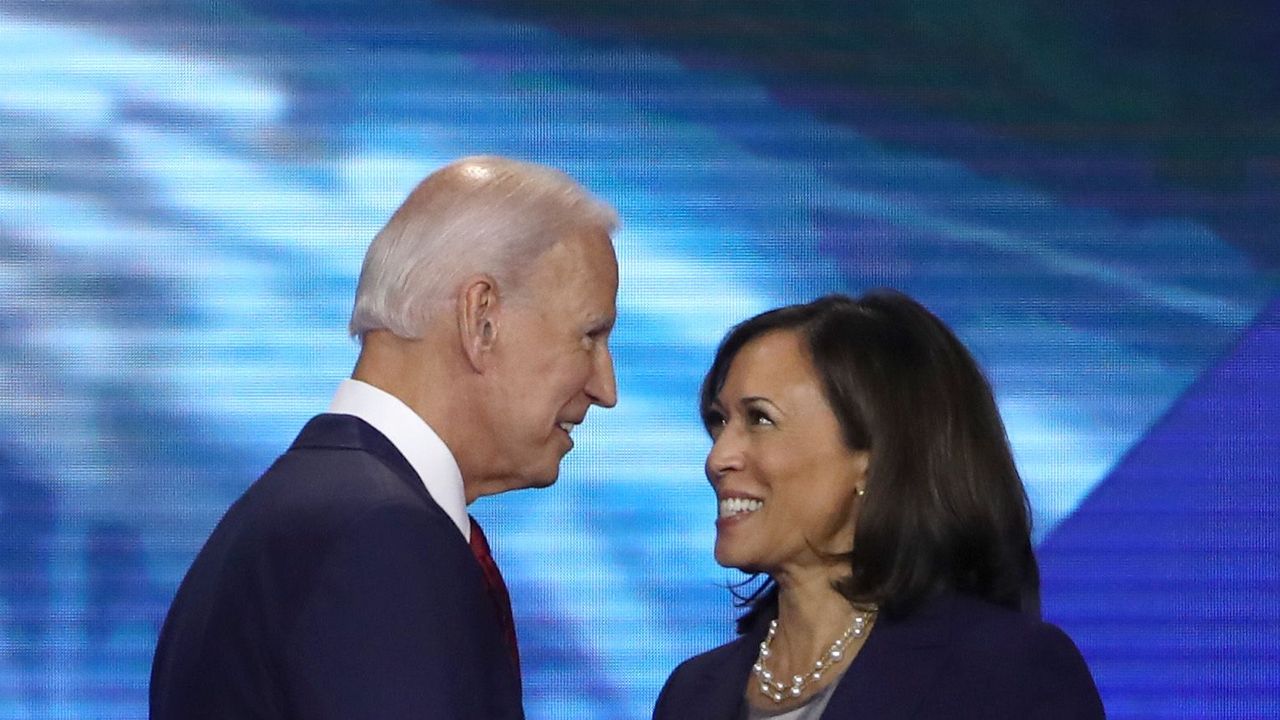 former vice president joe biden and sen kamala harris d ca speak after the democratic presidential debate at texas southern universitys health and pe center on september 12, 2019 in houston, texas ten democratic presidential hopefuls were chosen from the larger field of candidates to participate in the debate hosted by abc news in partnership with univision photo by win mcnameegetty images