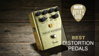 Fender Pugilist Distortion Pedal on a wooden floor