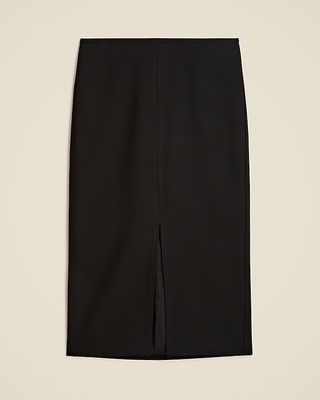 Pencil Midi Skirt in Four-Season Stretch