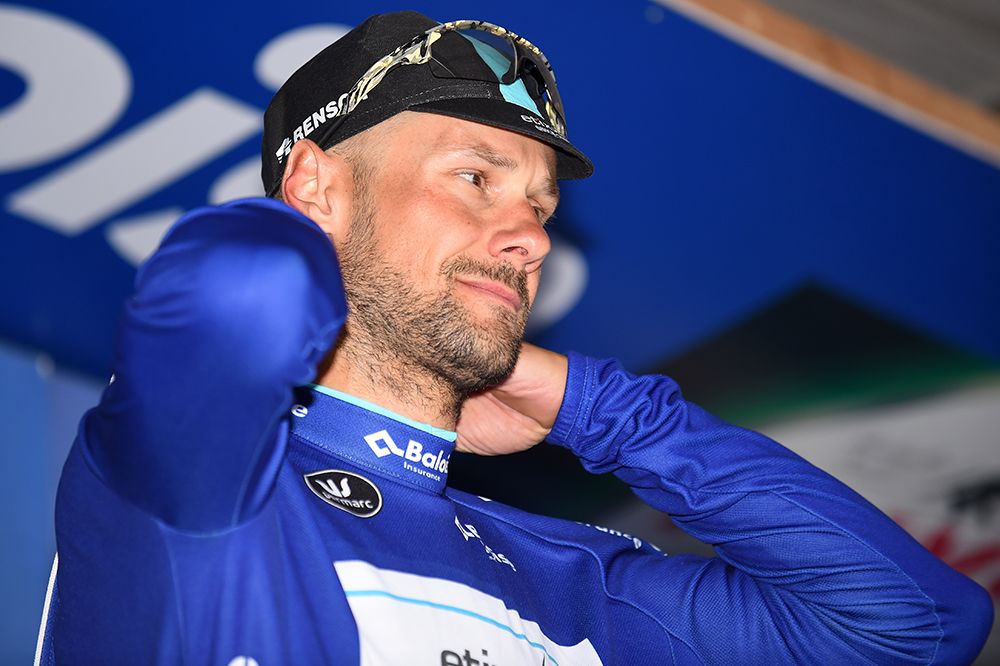 Tom Boonen (Etixx-Quick Step) in the blue jersey