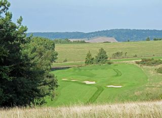 The inviting view from the tee at eleven