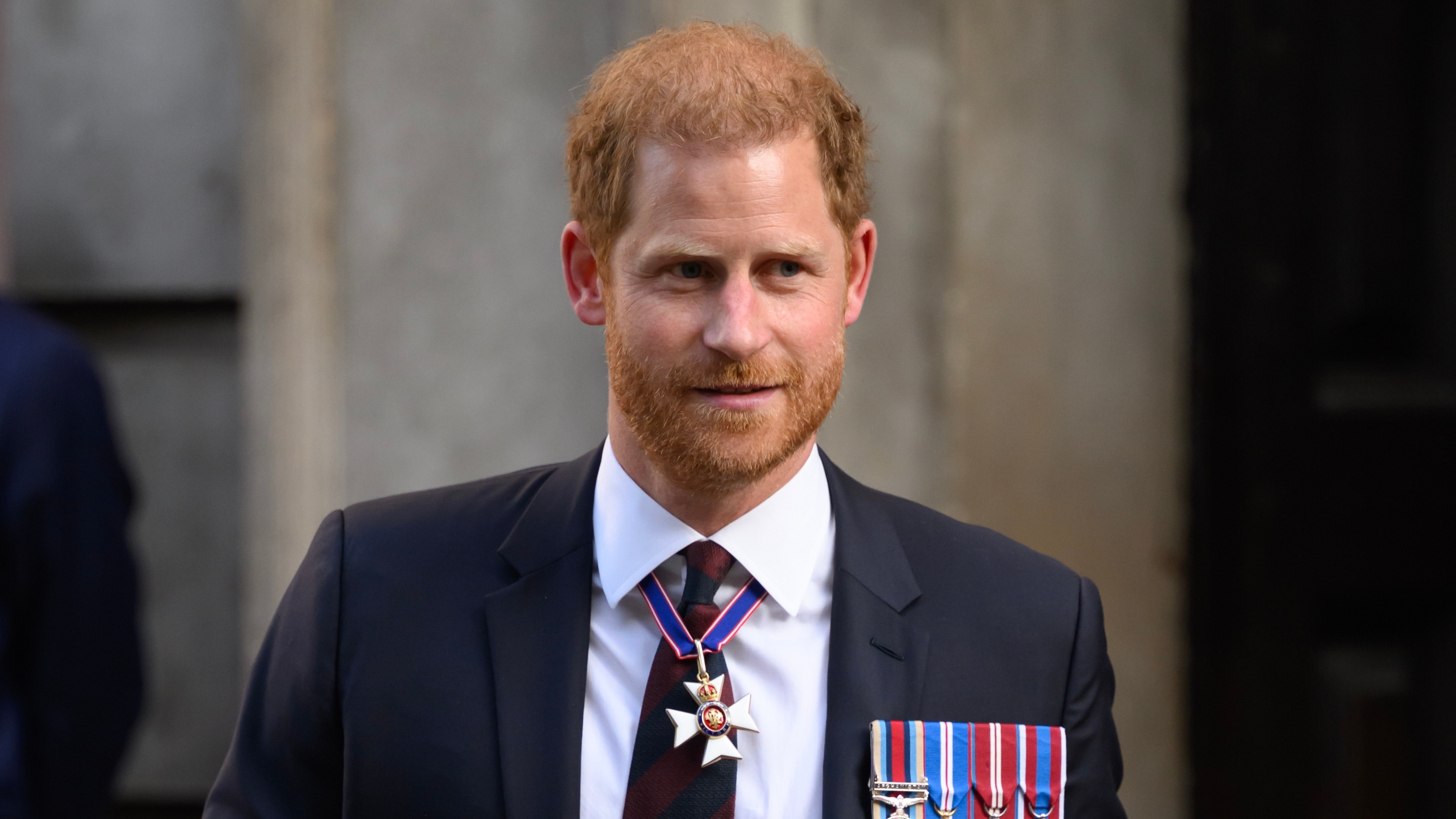 Prince Harry, Duke of Sussex departs after attending The Invictus Games Foundation 10th Anniversary Service at St Paul's Cathedral on May 08, 2024
