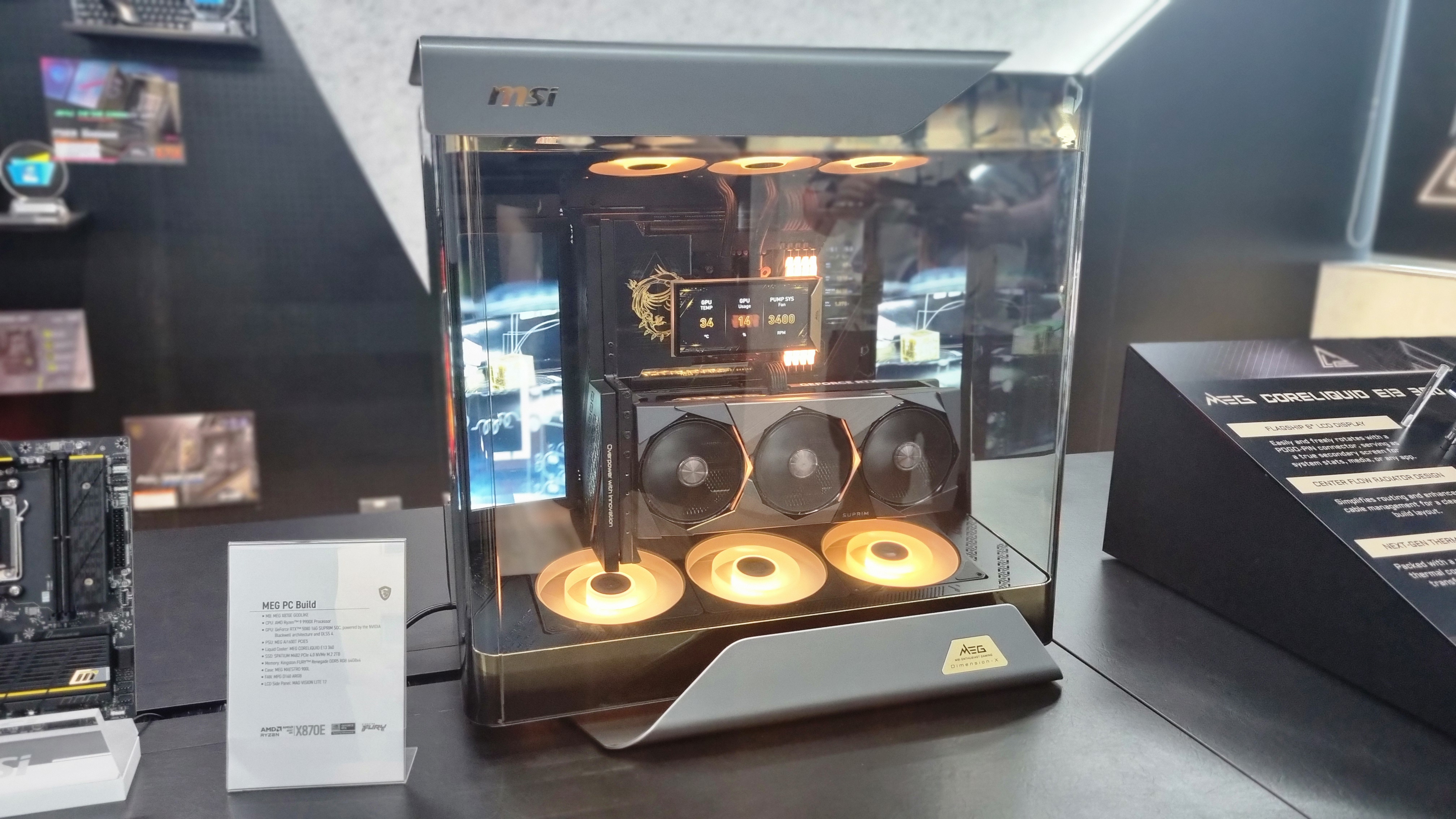 The MSI MEG Maestro 900 series case in various configurations