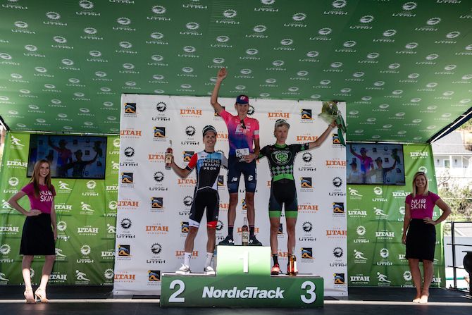 The top three on stage 6 of the 2019 Tour of Utah