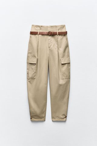 Belted Paperbag Cargo Trousers