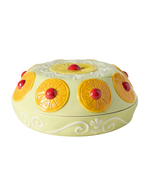 Yule Stoneware Pie Keeper