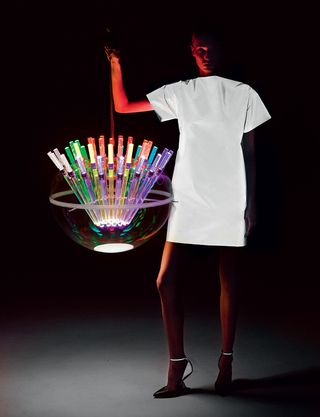 futuristic reflective dress