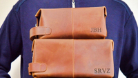 Etsy, Personalized Leather Toiletry Bag for Men ( $47.54–$87.58