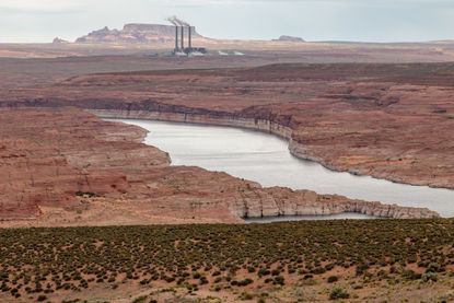 The Colorado River flowing into Lake Powell.