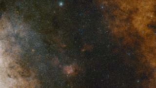 Wide field of view of the center of the Milky Way galaxy.