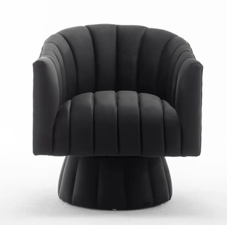 Black accent swivel chair