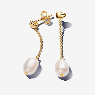 Treated Freshwater Cultured Pearl Drop Earrings