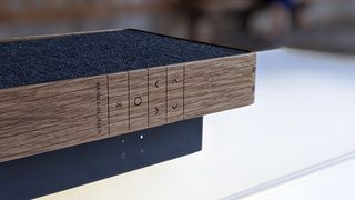 The B&O Beosound Stage in a smoked oak finish