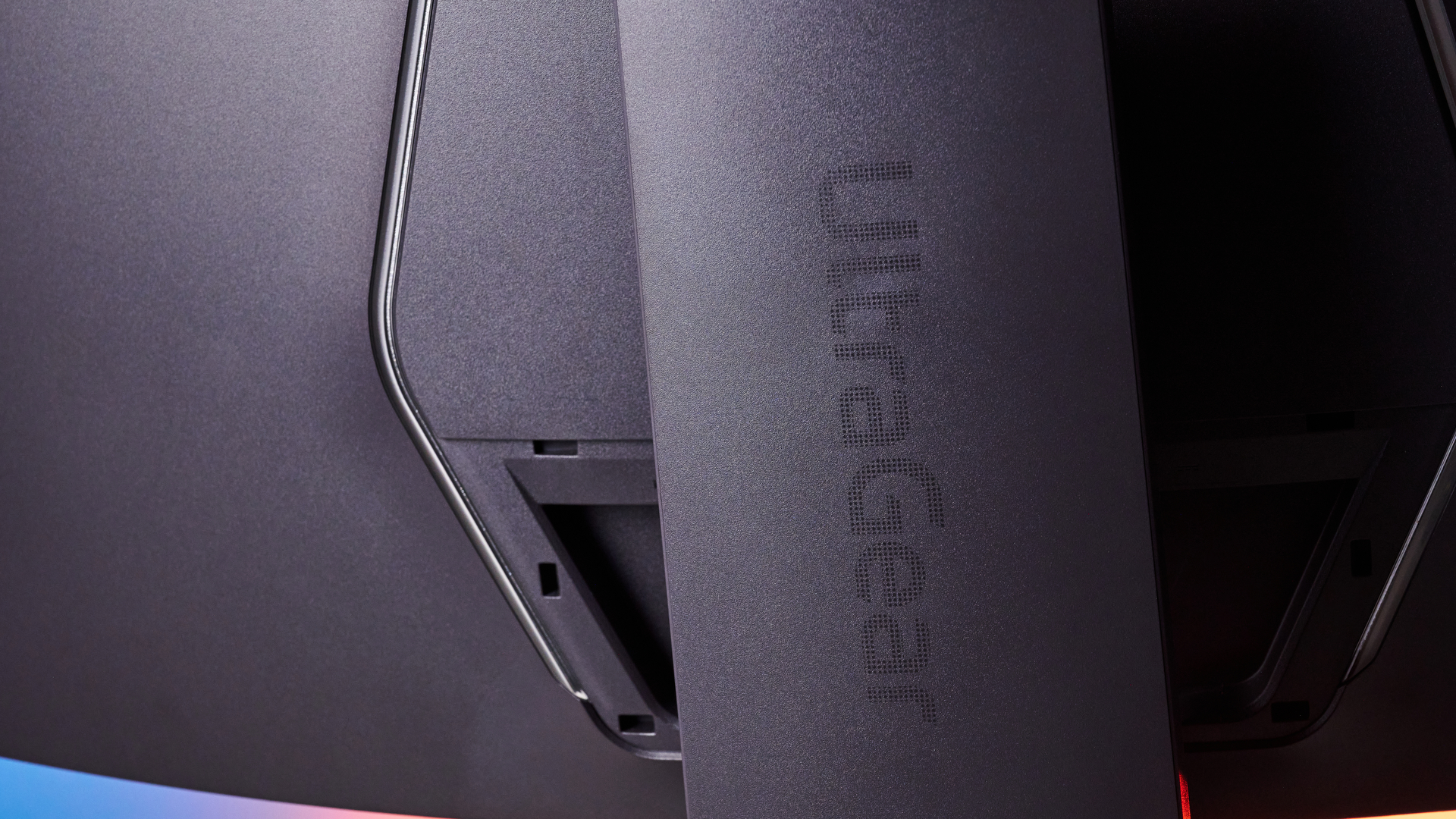 A black LG UltraGear 52G930B ultrawide 5K2K curved monitor