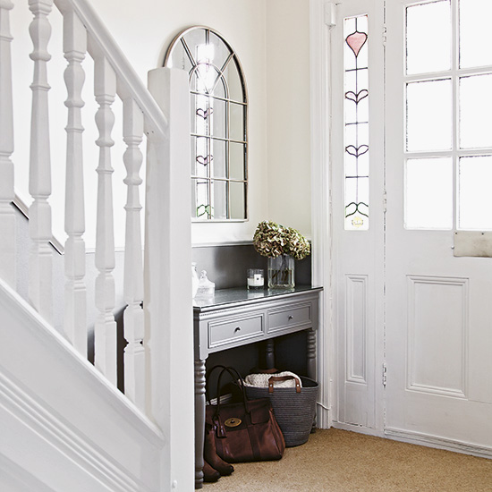 white edwardian period hallway