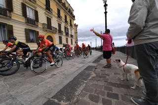 CAMIGLIATELLO SILANO ITALY OCTOBER 07 Simon Yates of The United Kingdom and Team Mitchelton Scott Pavel Kochetkov of Russia and CCC Team Peloton Catanzaro City Public Fans Landscape during the 103rd Giro dItalia 2020 Stage 5 a 225km stage from Mileto to Camigliatello Silano 1275m girodiitalia Giro on October 07 2020 in Camigliatello Silano Italy Photo by Tim de WaeleGetty Images