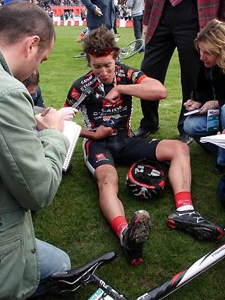 French hero Nicolas Portal (Caisse d'Epargne-Illes Balears) in Roubaix.