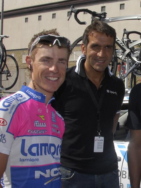 National director Franco Ballerini with Damiano Cunego at the Vuelta a Espa&ntilde;a