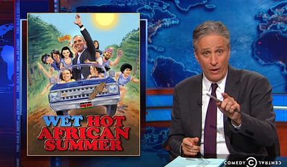 Jon Stewart takes a light touch with Obama's Africa trip