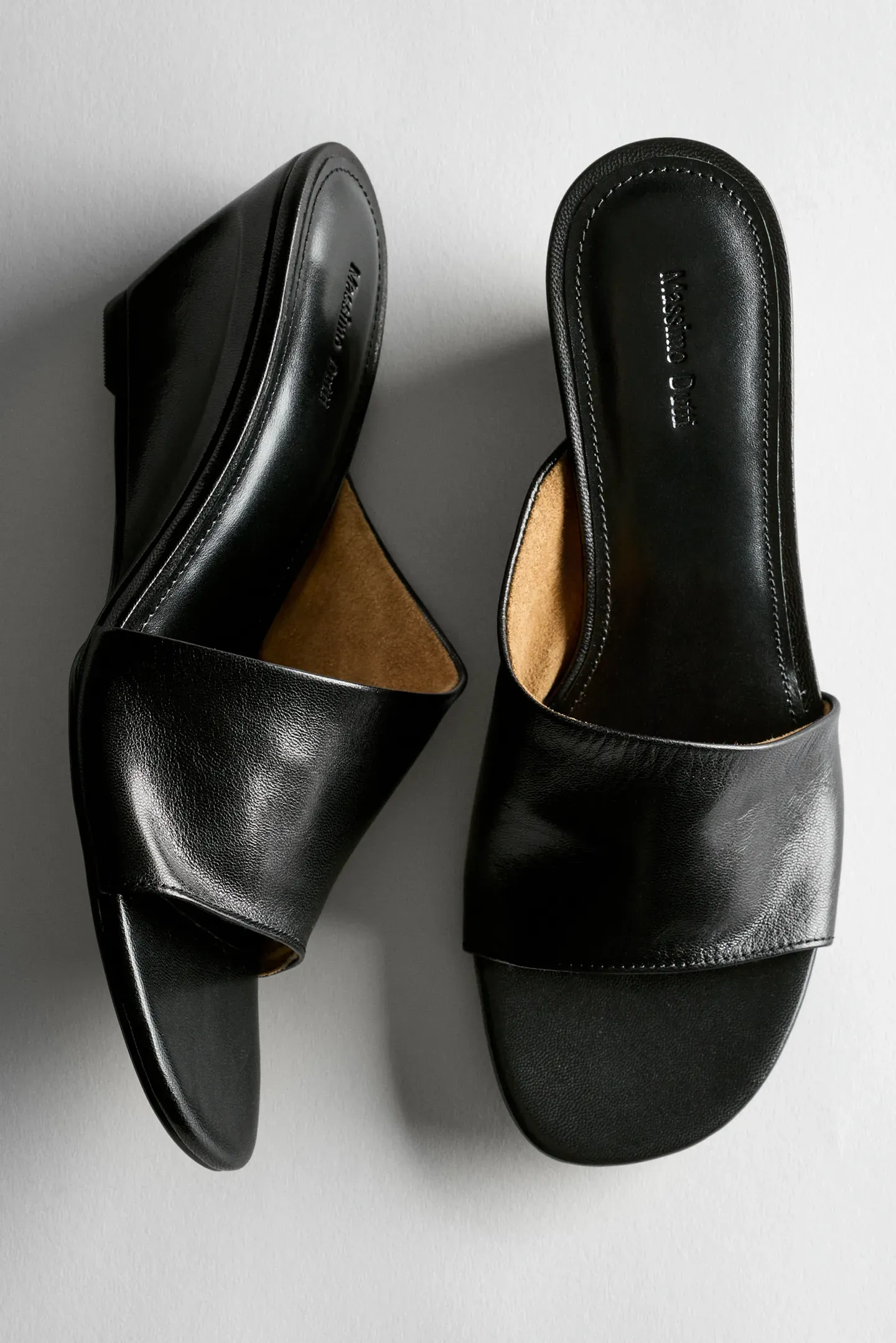 Massimo Dutti, Soft Leather Wedge Heel Sandals