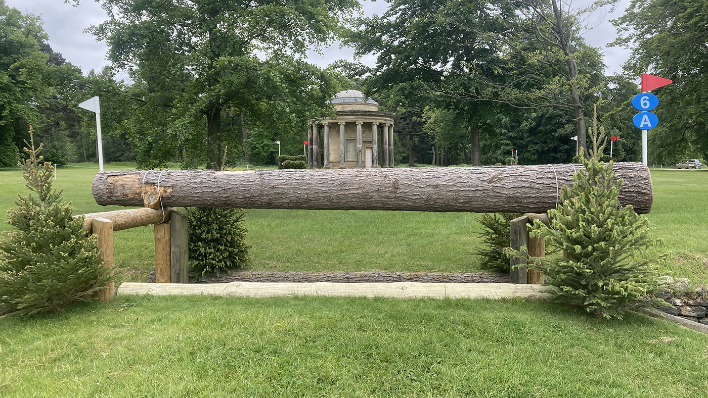 Bramham Horse Trials cross-country course 2023: fence 6a
