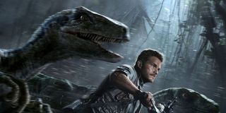 Chris Pratt on Jurassic World poster