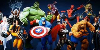 An assortment of Marvel heroes.