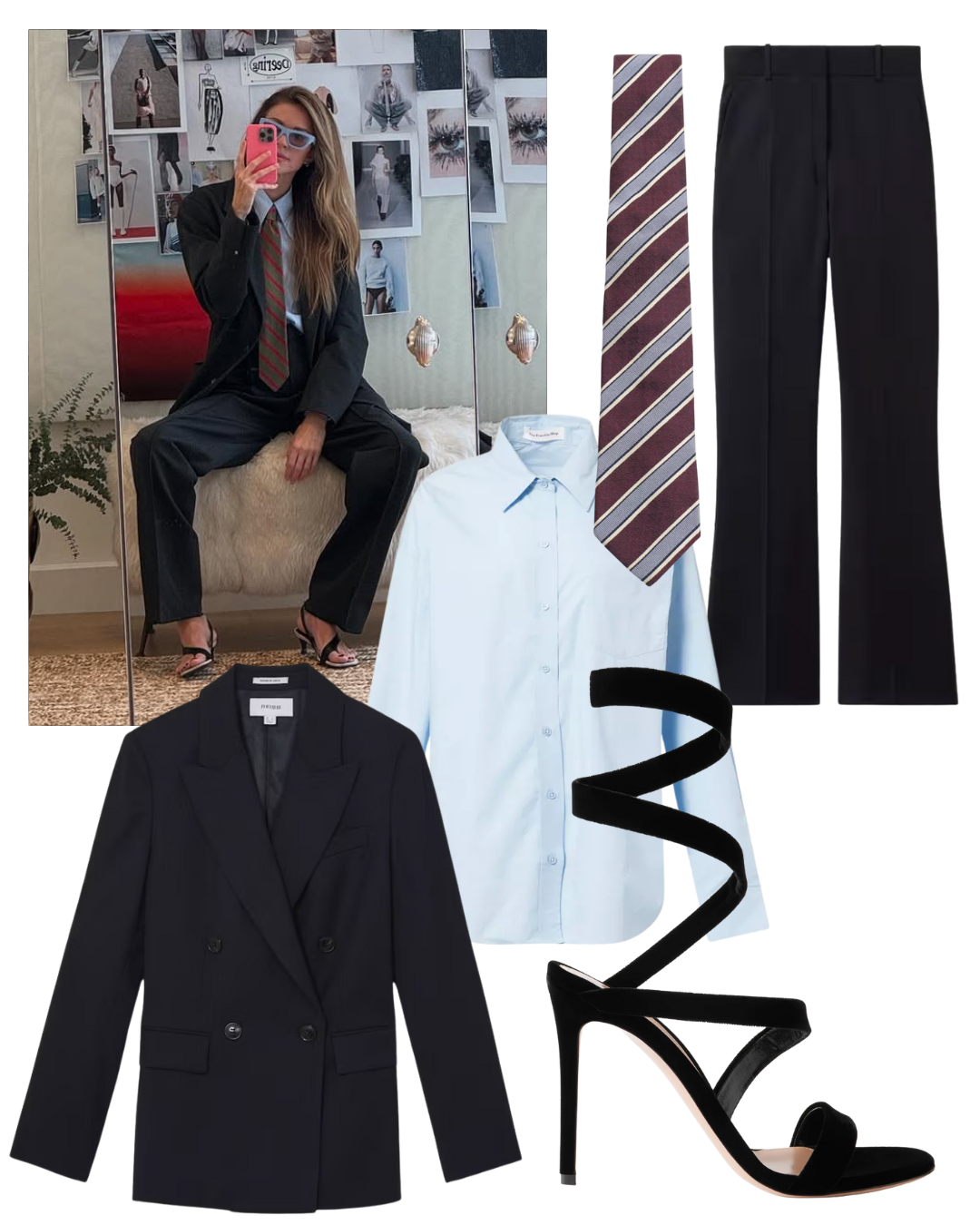 @erinkdeering wears navy suit striped tie