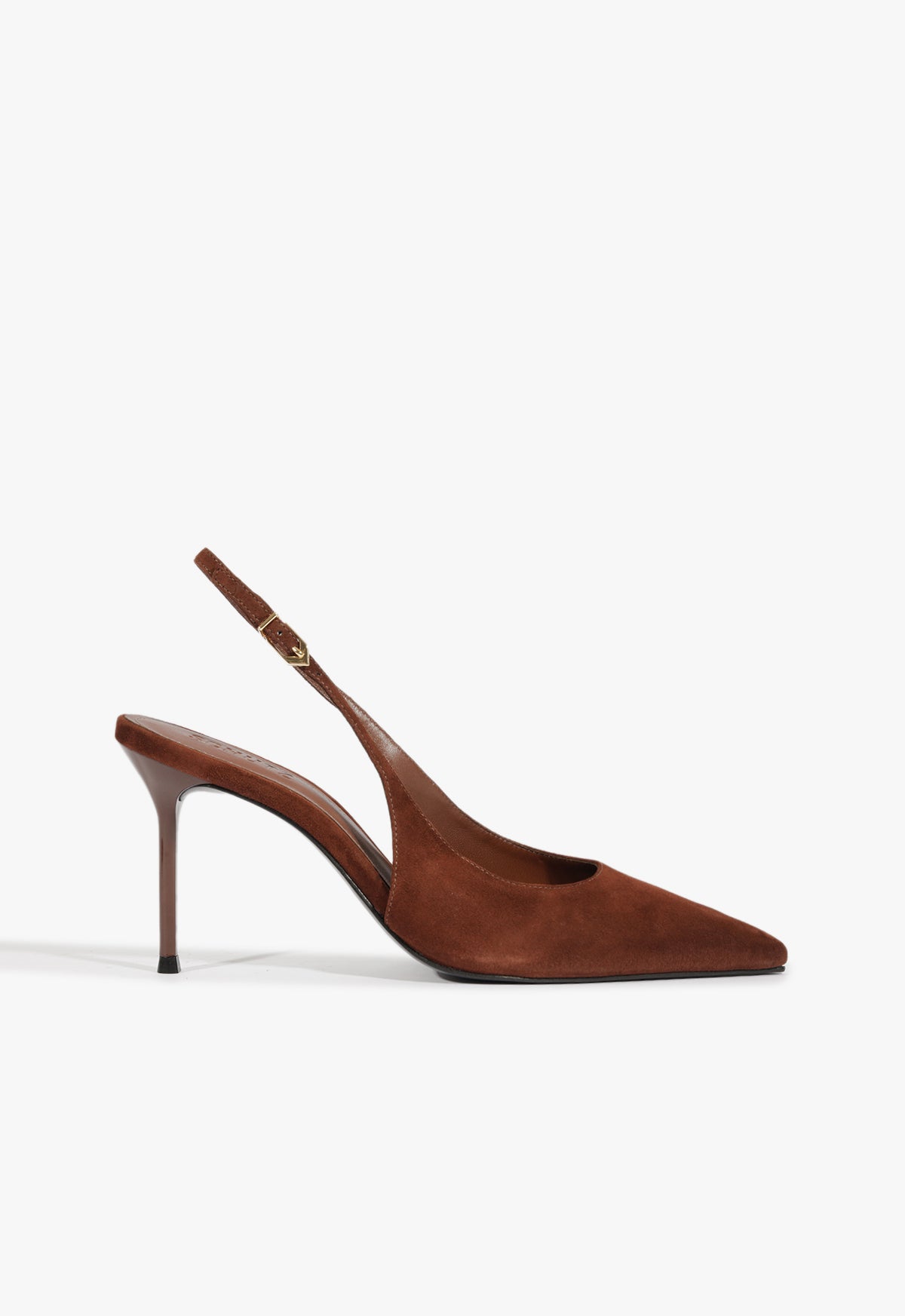 Alicia Sling Suede Pump - 5 / Brown / Suede