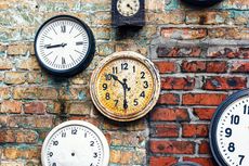 Clocks on a wall