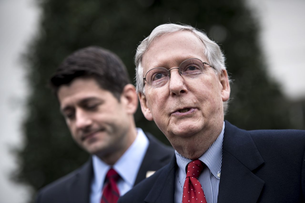 Mitch McConnell, with Paul Ryan.