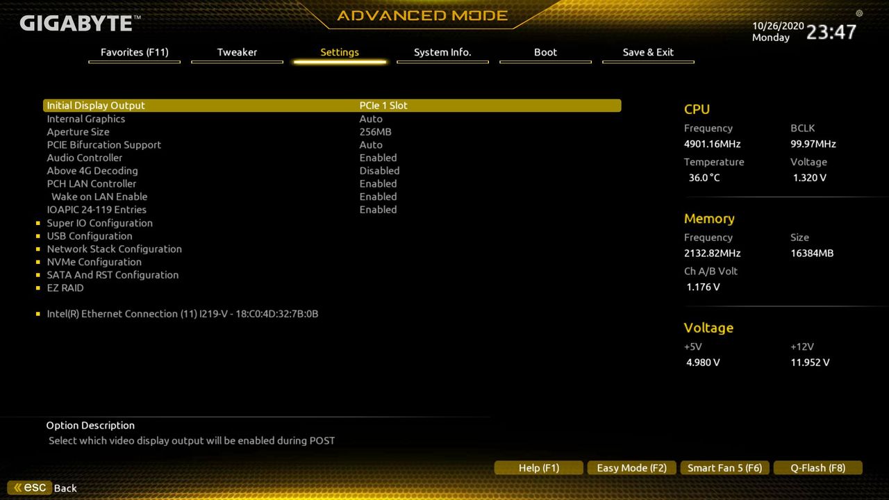 Gigabyte Z490M Gaming X BIOS