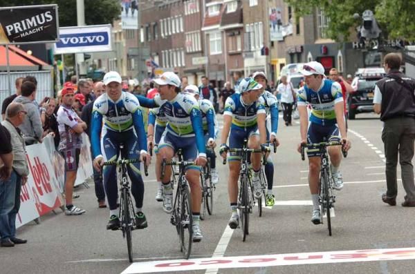 Orica-GreenEdge head for the podium.
