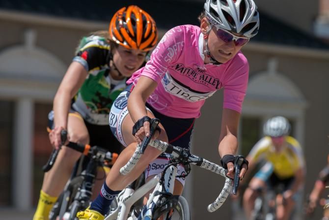 Claudia Haeusler wore the race leader's jersey from the end of stage one.