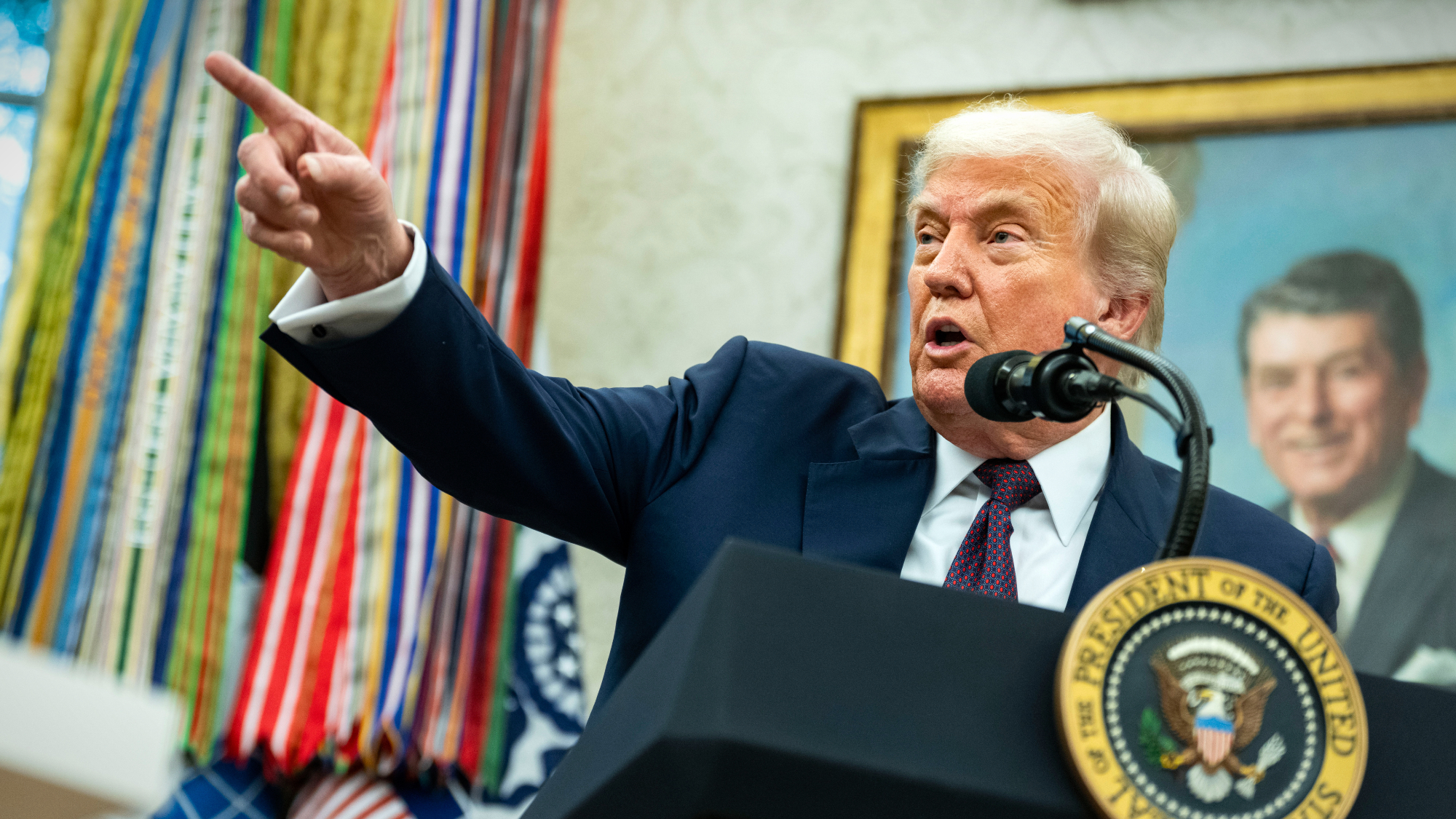 President Donald Trump in the Oval Office
