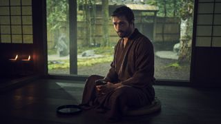 John Blackthorne sits in a shoji in FX's Shogun TV show