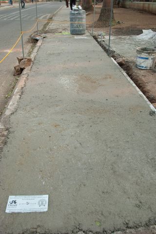 A pilot AAC sidewalk poured on the campus of IIT Bombay ,