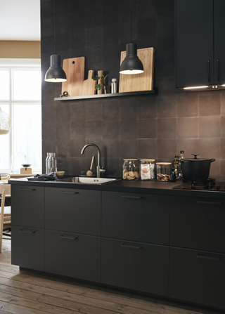 black modern kitchen design