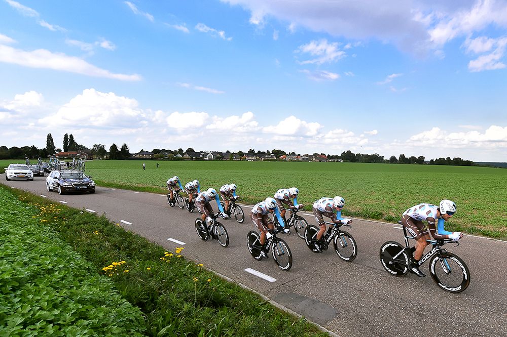 AG2R La Mondiale on course at the Eneco Tour