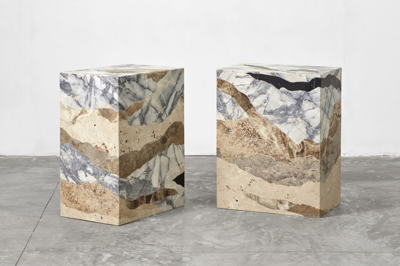 colourful stone table