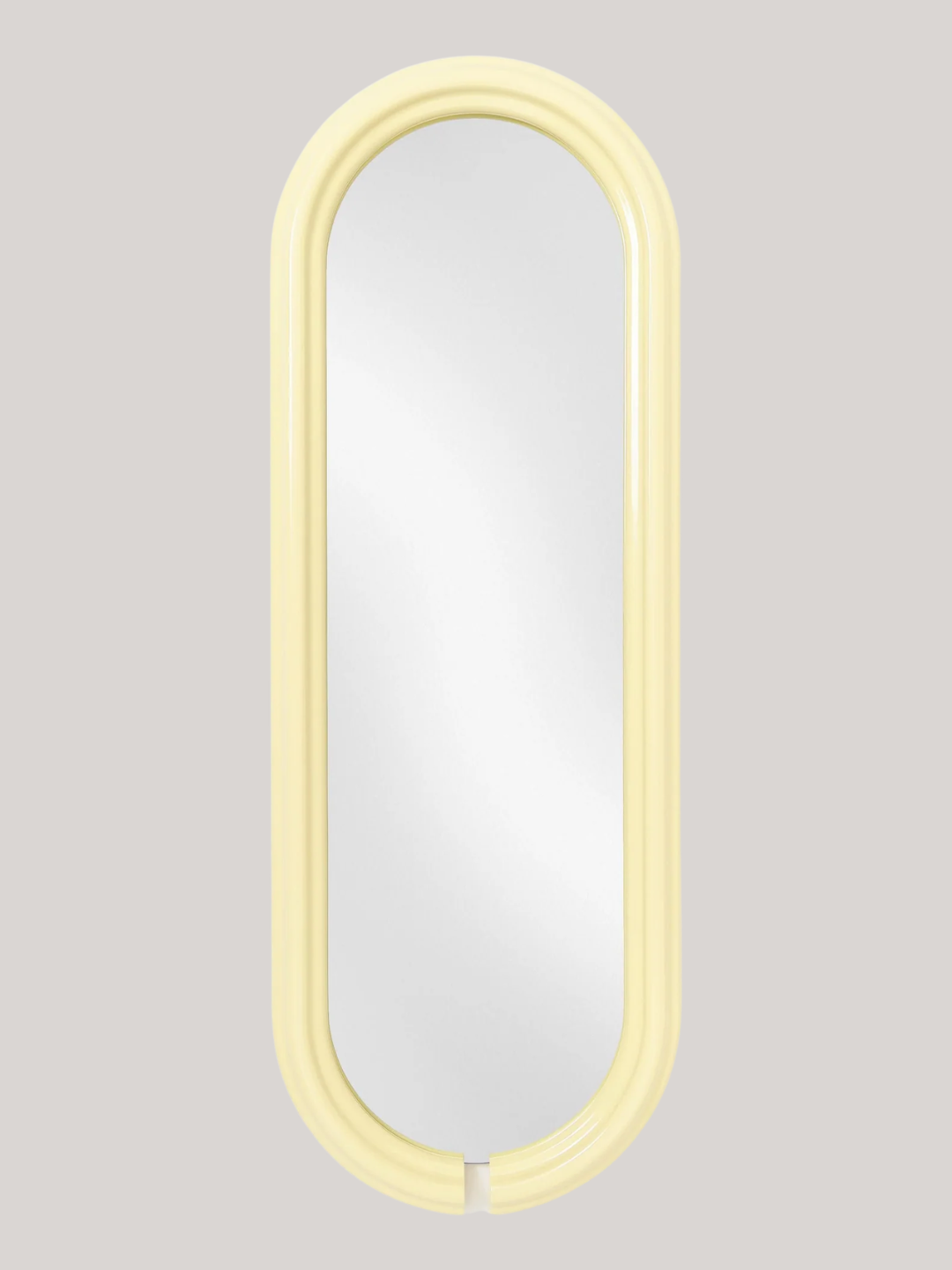 A yellow long mirror
