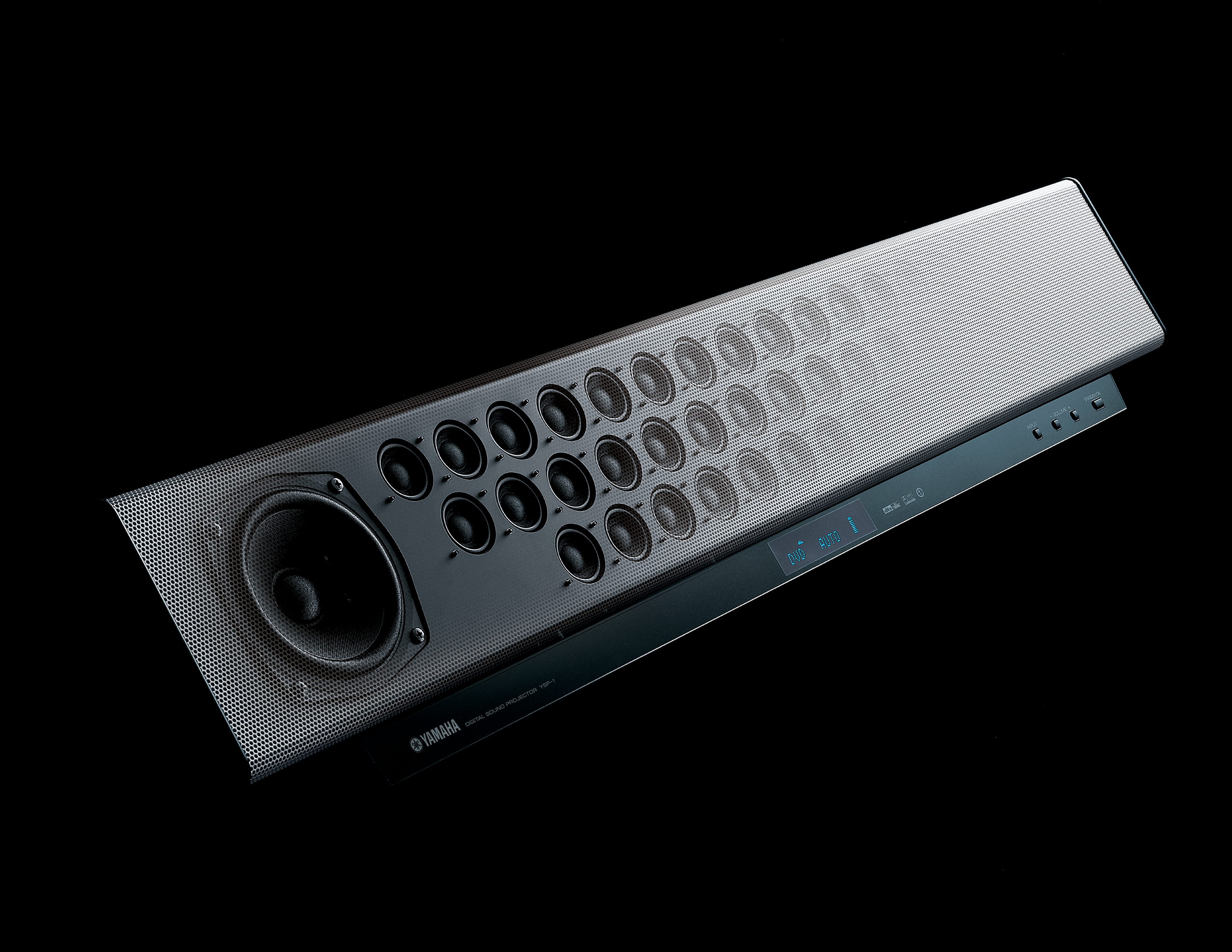 Yamaha YSP-1 soundbar with drive units showing