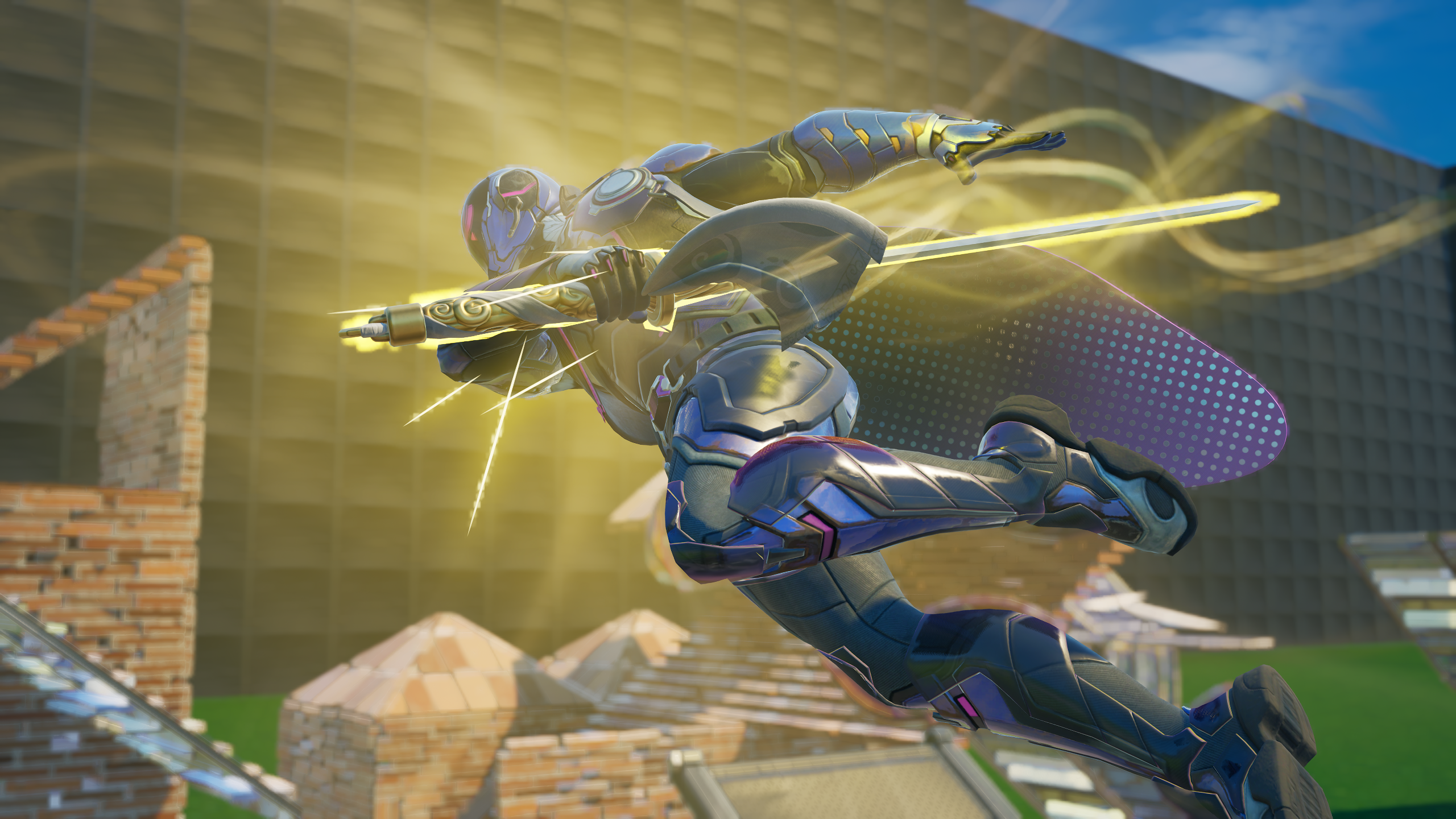 A Fortnite character wielding a typhoon blade.