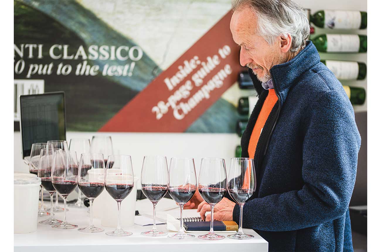 Andrew Jefford tasting wine