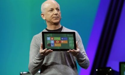 Microsoft's Steven Sinofsky introduces a tablet running Windows 8 Tuesday: Some say the innovation could actually, finally challenge Apple's iPad dominance.