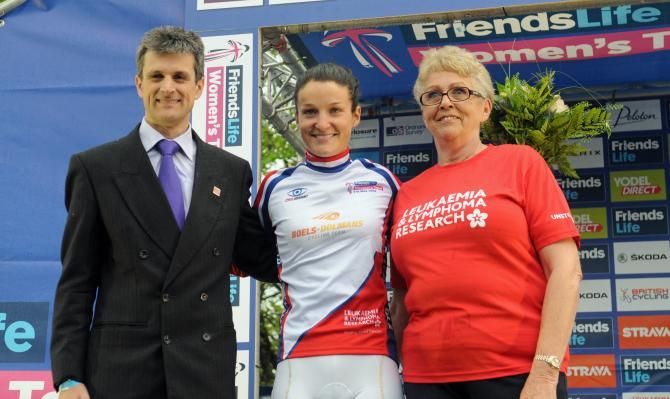 Lizzie Armitstead in the best British rider's jersey