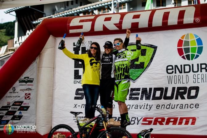 Junior women's podium