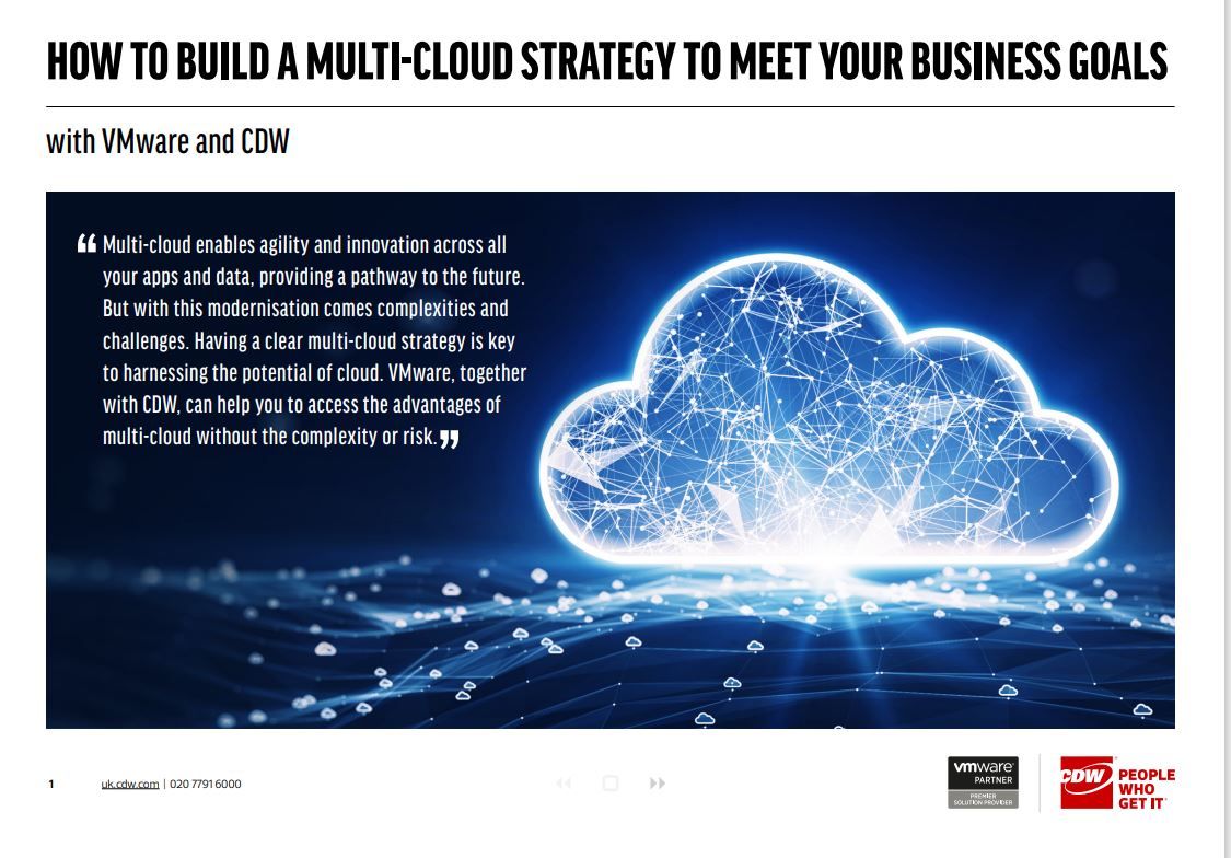 Whitepaper cover with glowing cloud made up of network graphics