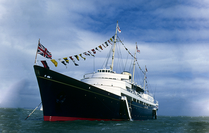 The Royal Yacht Britannia makes it last appearance at Cowes Regatta before being decommissioned on August 05, 1996 in Cowes, Isle of Wight. (Photo by Anwar Hussein/Getty Images)