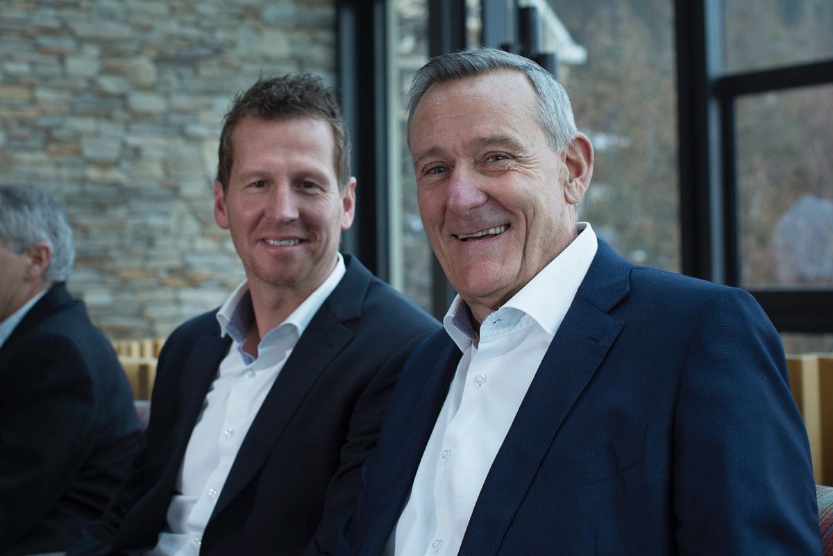IAM CEO and team owner Michel Th&eacute;taz with Rik Verbrugghe